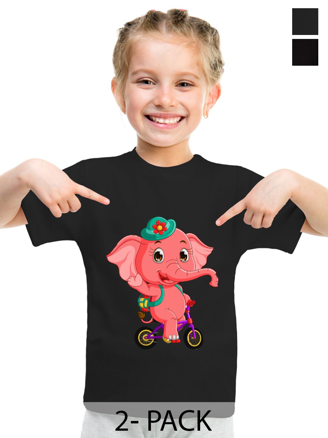 BAESD Pack Of 2 Graphic Printed Round Neck Cotton T-Shirts-picture-30