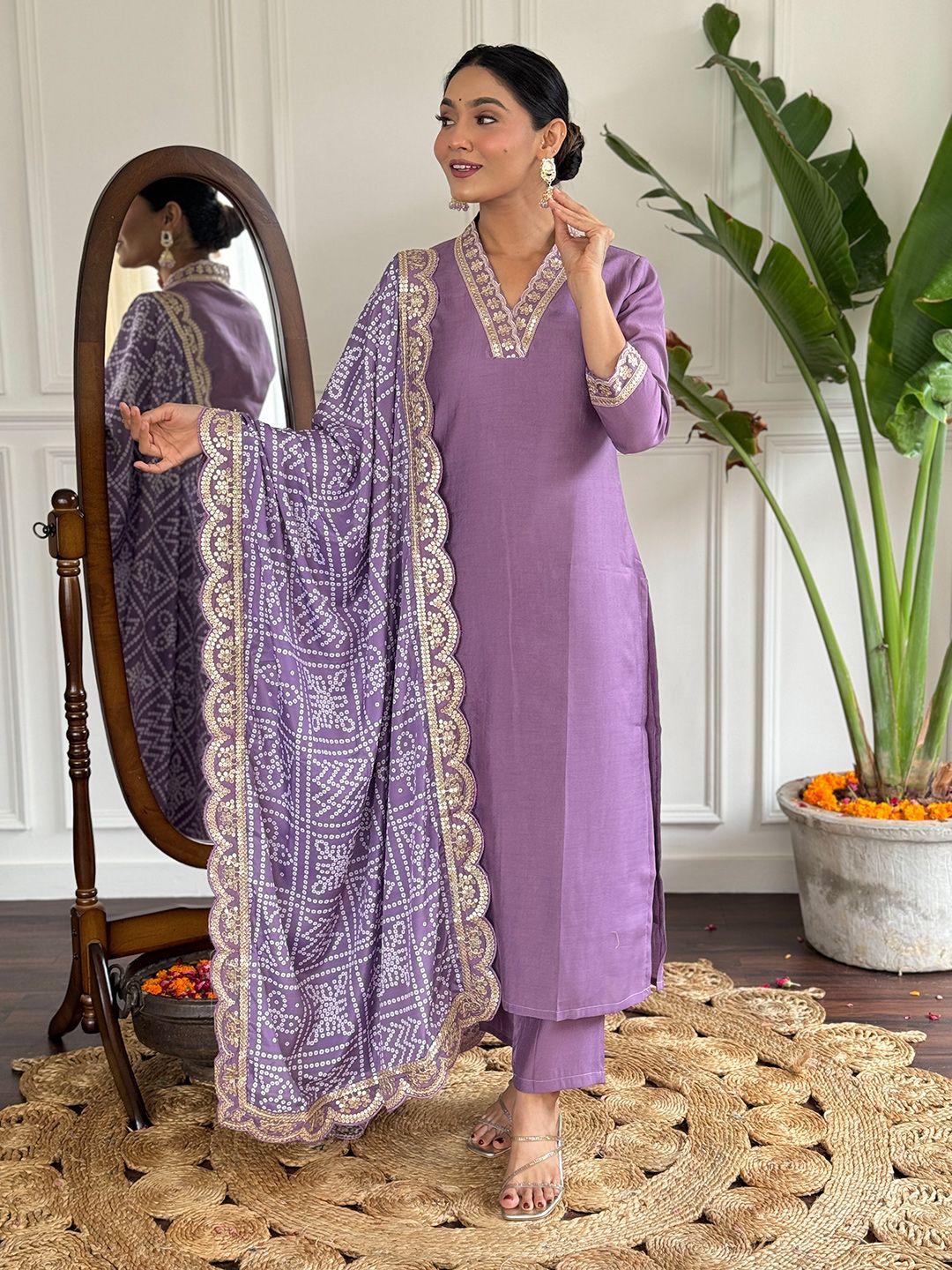 CaniBani Mauve  Kurta Sets