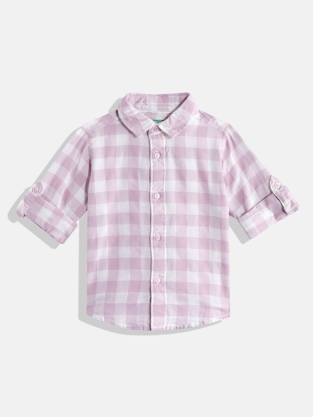 United Colors of Benetton Boys Cotton Checked Casual Shirt