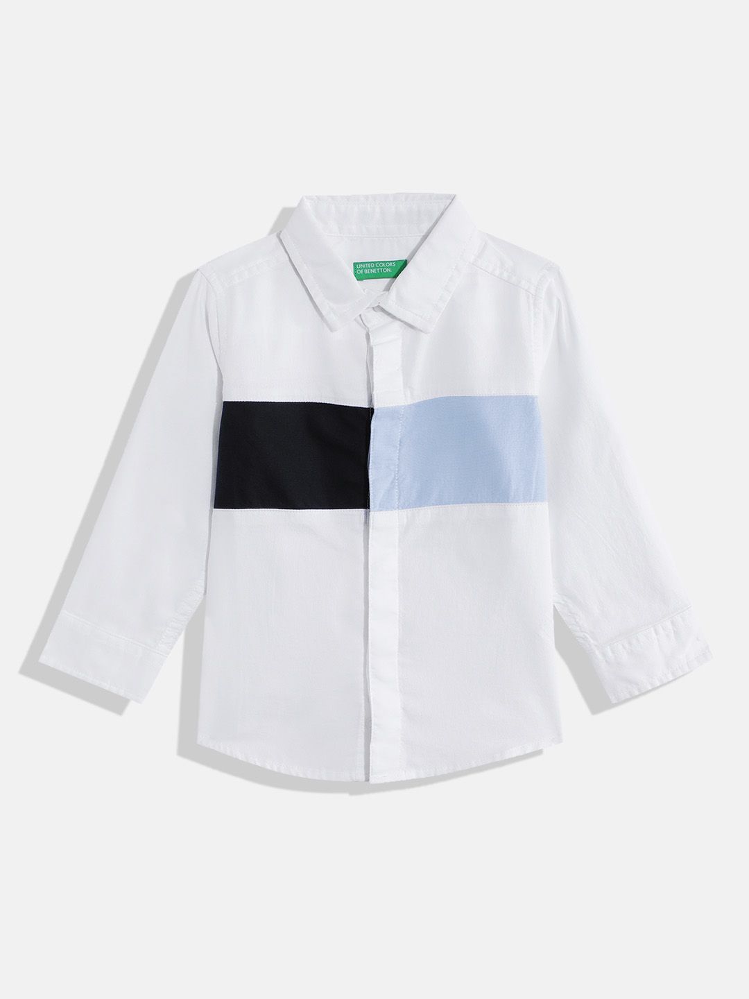 United Colors of Benetton Boys Colourblocked Pure Cotton Casual Shirt