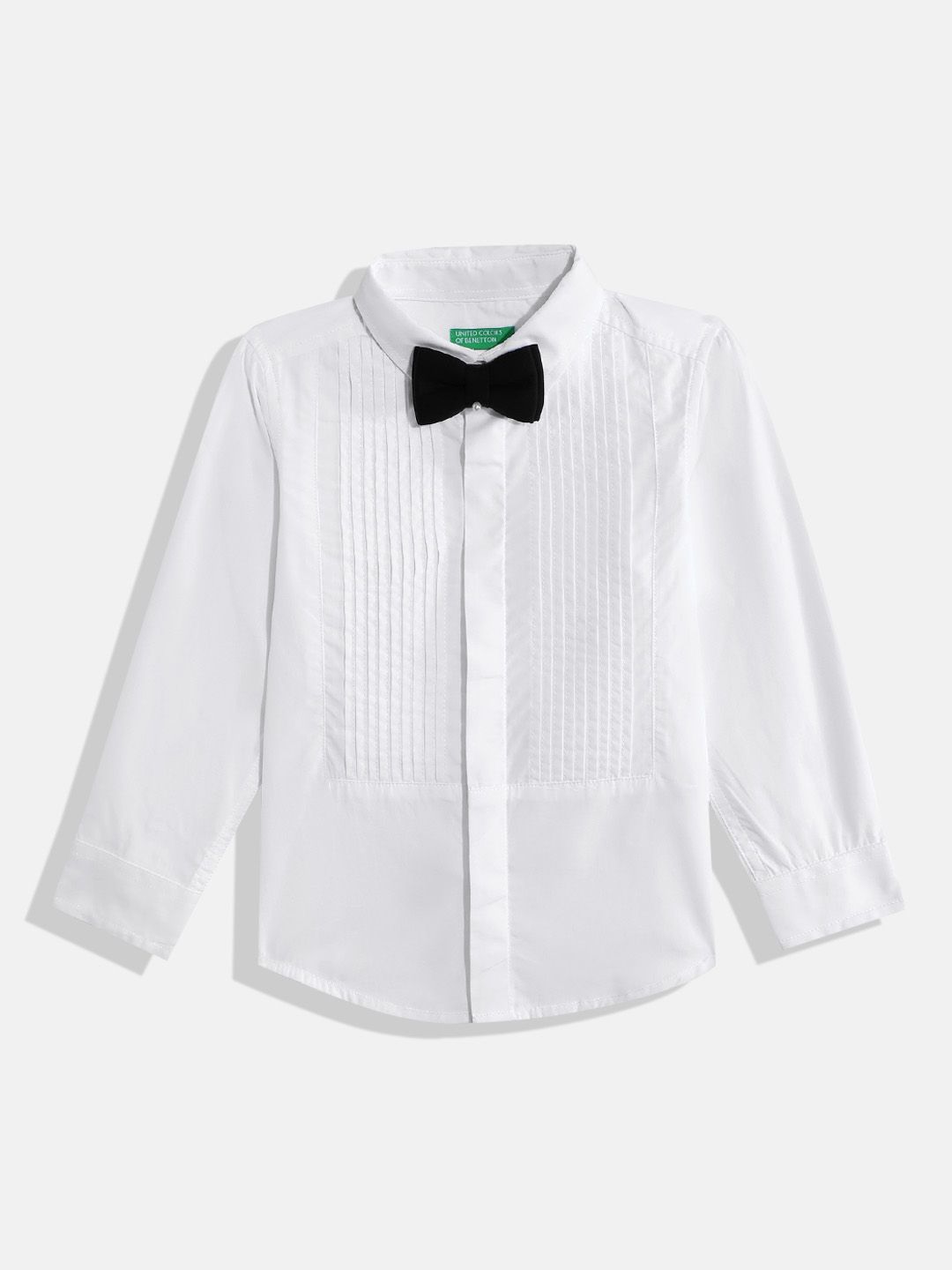 United Colors of Benetton Boys Pure Cotton Party Shirt With Bow-picture-30