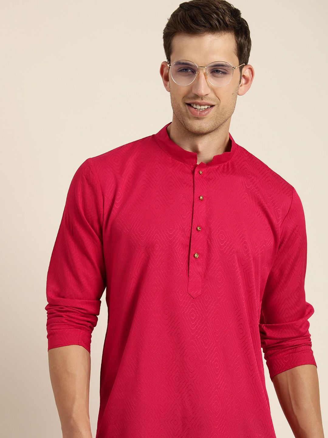 SWAGG INDIA Men Woven Design Festive Straight Kurta-picture-34