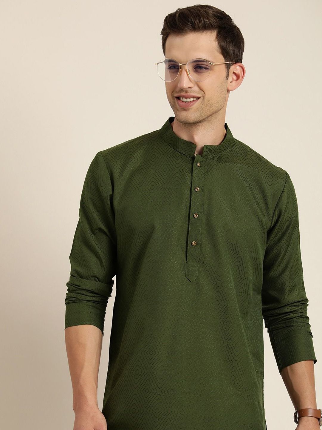 SWAGG INDIA Men Woven Design Kurta-picture-33