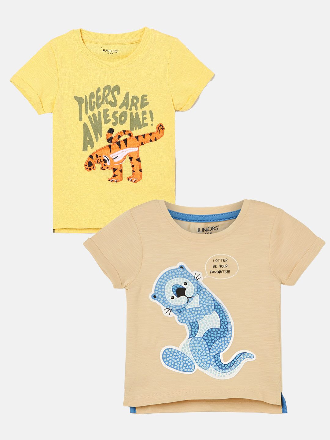 Juniors by Lifestyle Boys Pack of 2 Printed Pure Cotton T-shirt-picture-29