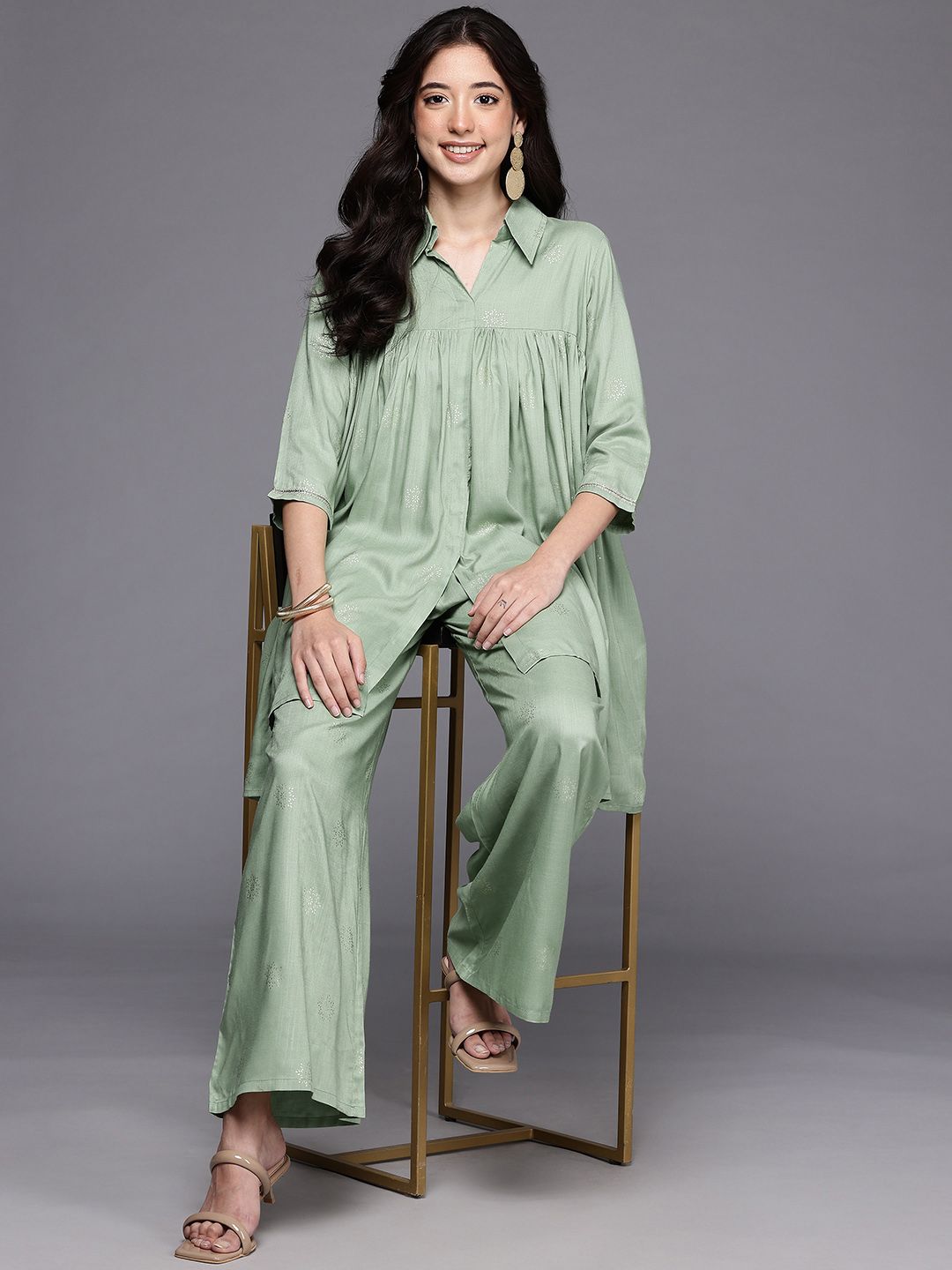 Ahalyaa Ethnic Motifs Printed Co-Ords-picture-32