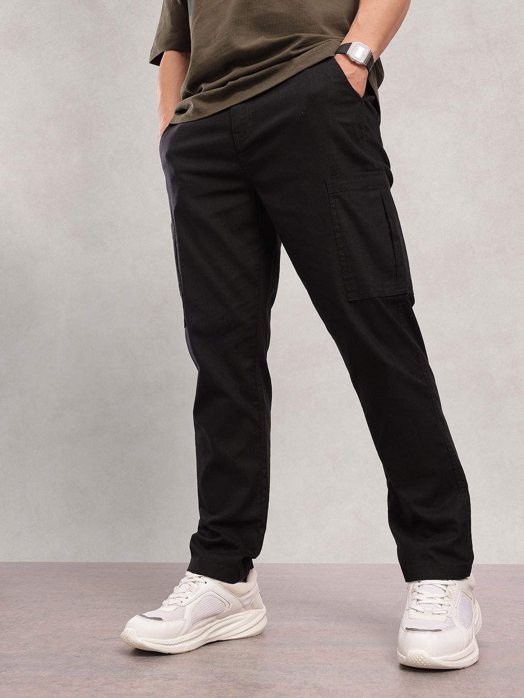 Nautica Men Regular fit Cargo Trousers-image-2