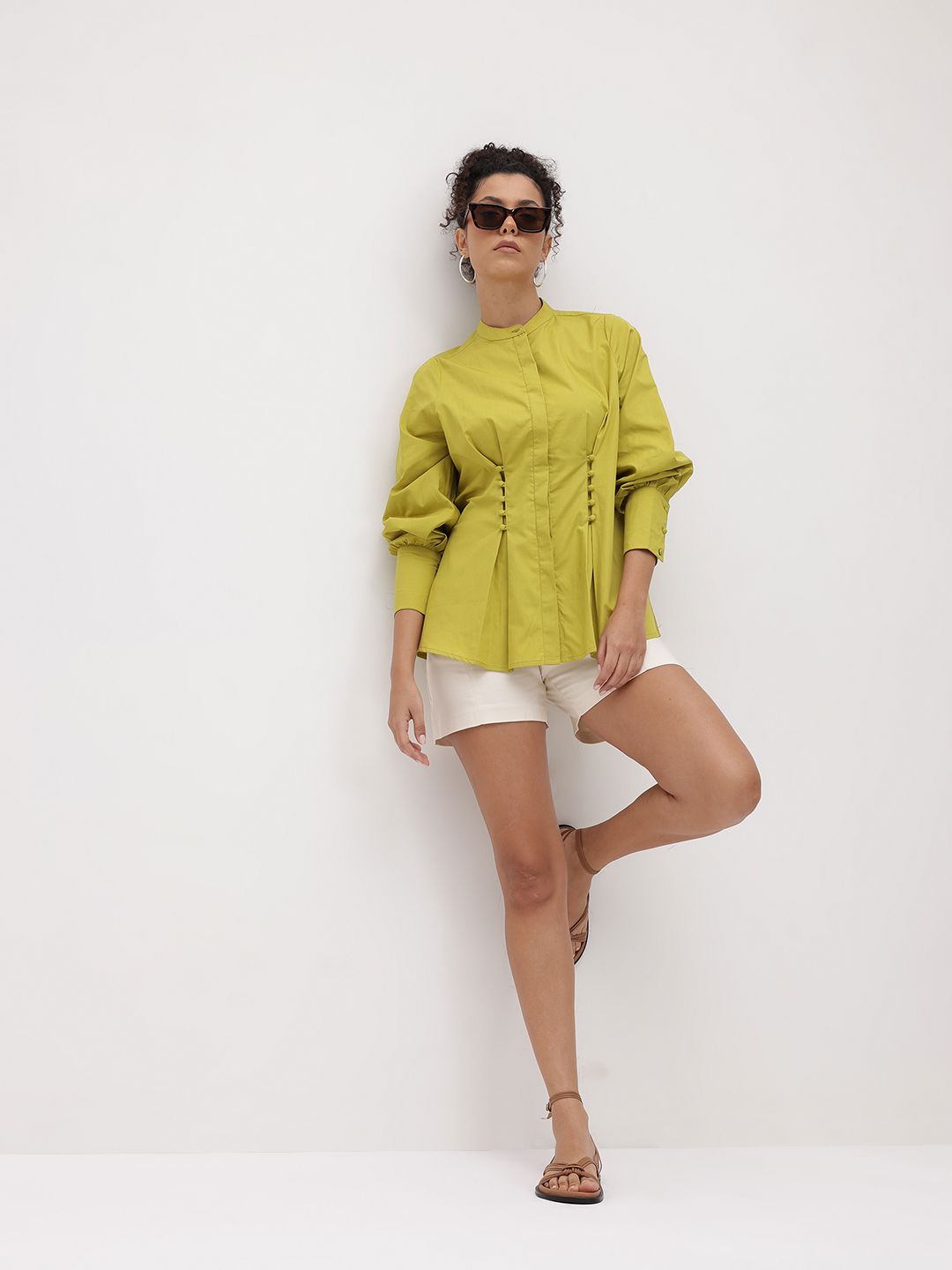 Classic White Cotton Everyday Rozaana Shirt main image 0