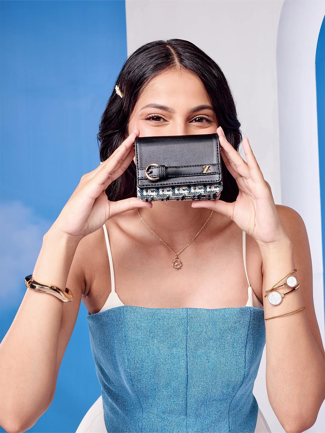 alt by zouk ZOUK Women Demi Mini Bag Carter Checks Wallets-picture-23