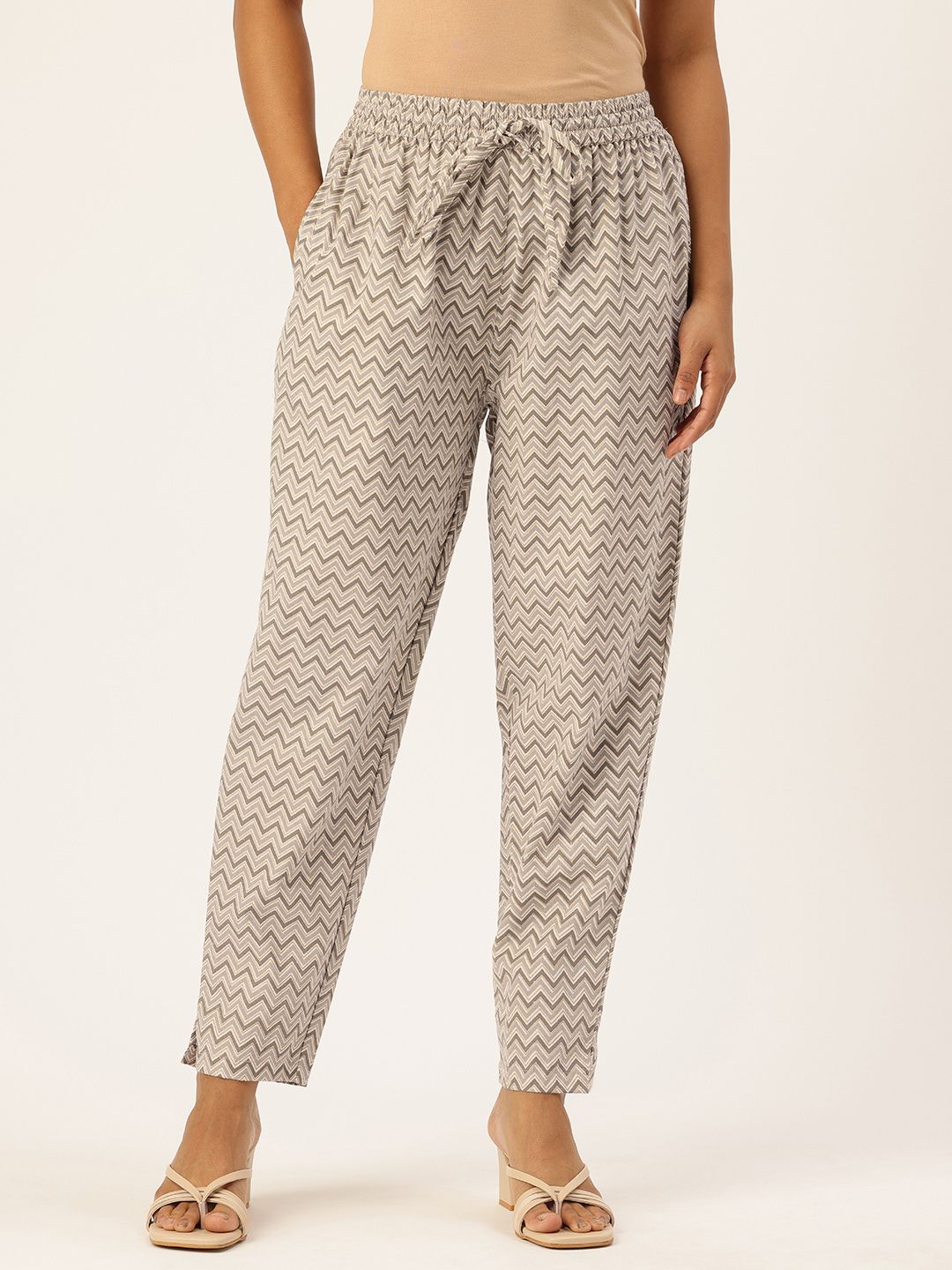 AMUKTI Geometric Printed Linen Trousers-picture-36