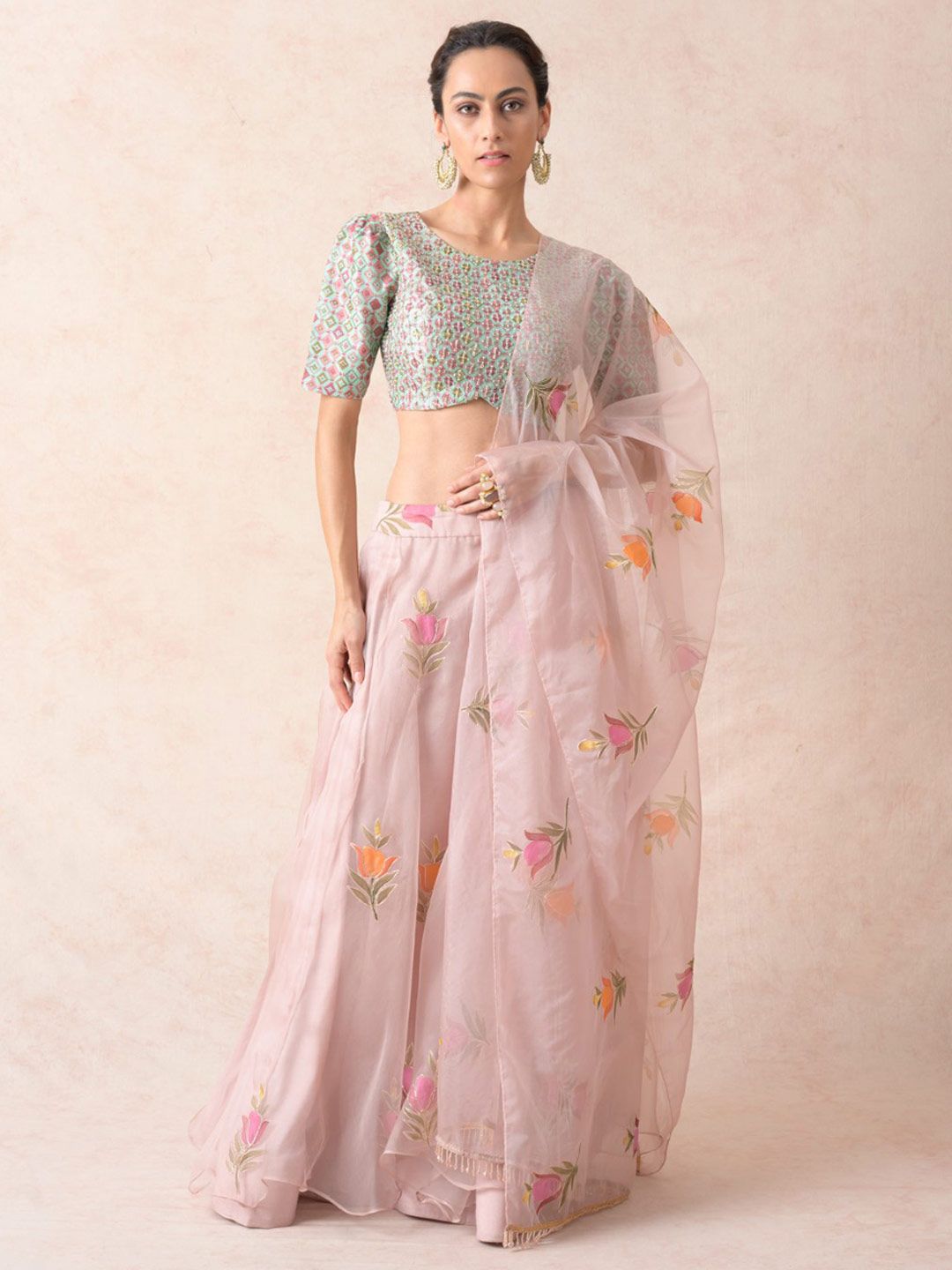 THETAA Women Printed Ready to Wear Lehenga & Blouse With Dupatta-image-42