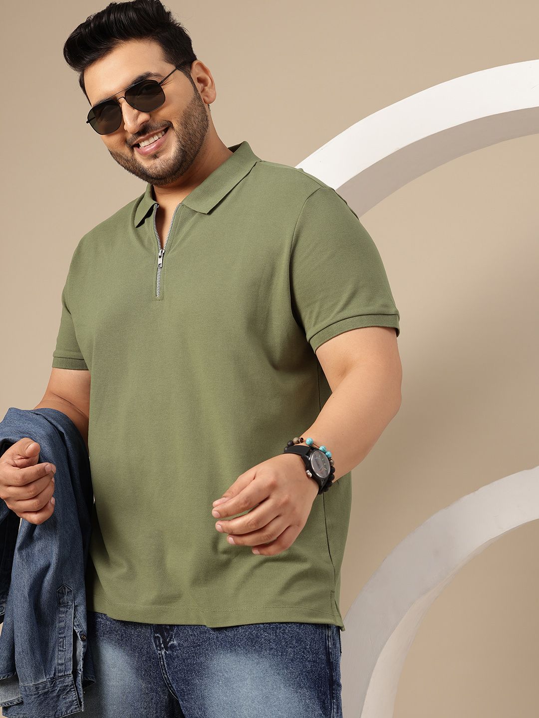 Sztori Men Plus Size Polo Collar Pure Cotton T-shirt-picture-16