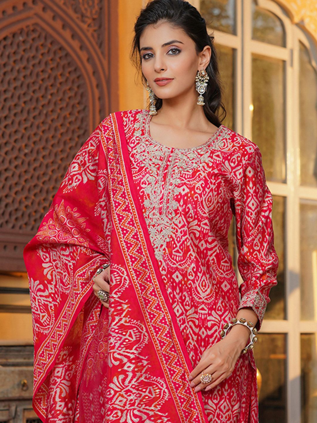 KALINI Women Ethnic Motifs Printed Kurta with Trousers & Dupatta