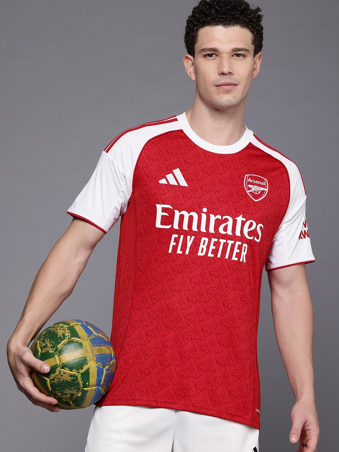 ADIDAS Typography Print Aeroready Arsenal 25/26 Home Football Jersey-image-2