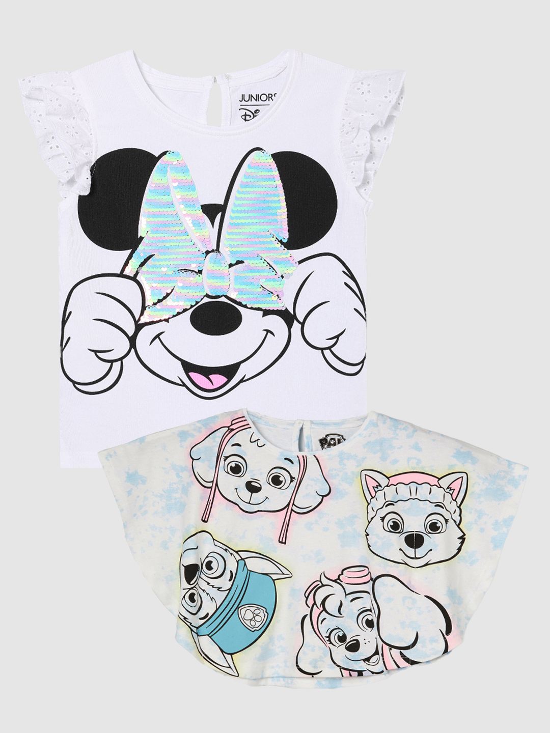 Juniors by Lifestyle Girls Pack of 2 Printed T-shirts-picture-58