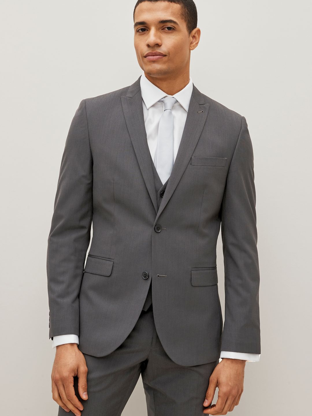 NEXT Slim Fit Notched Lapel Single Breasted Blazer-picture-39
