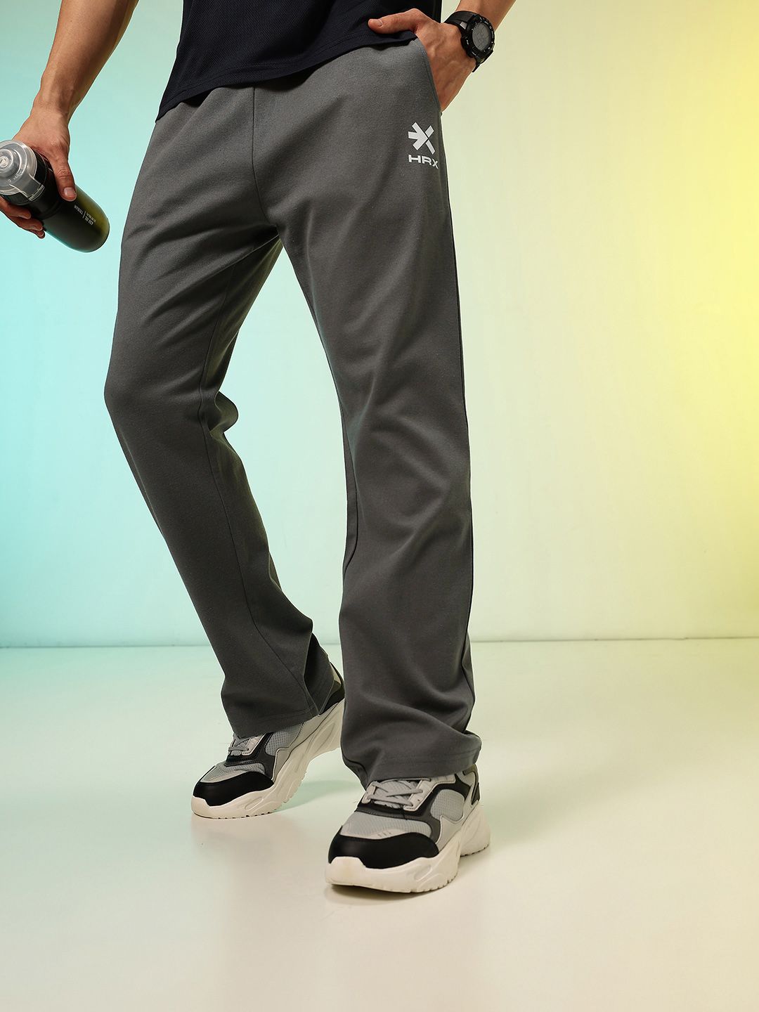 HRX By Hrithik Roshan Men Relaxed Fit Brand Logo Printed Lifestyle Track Pants-picture-28