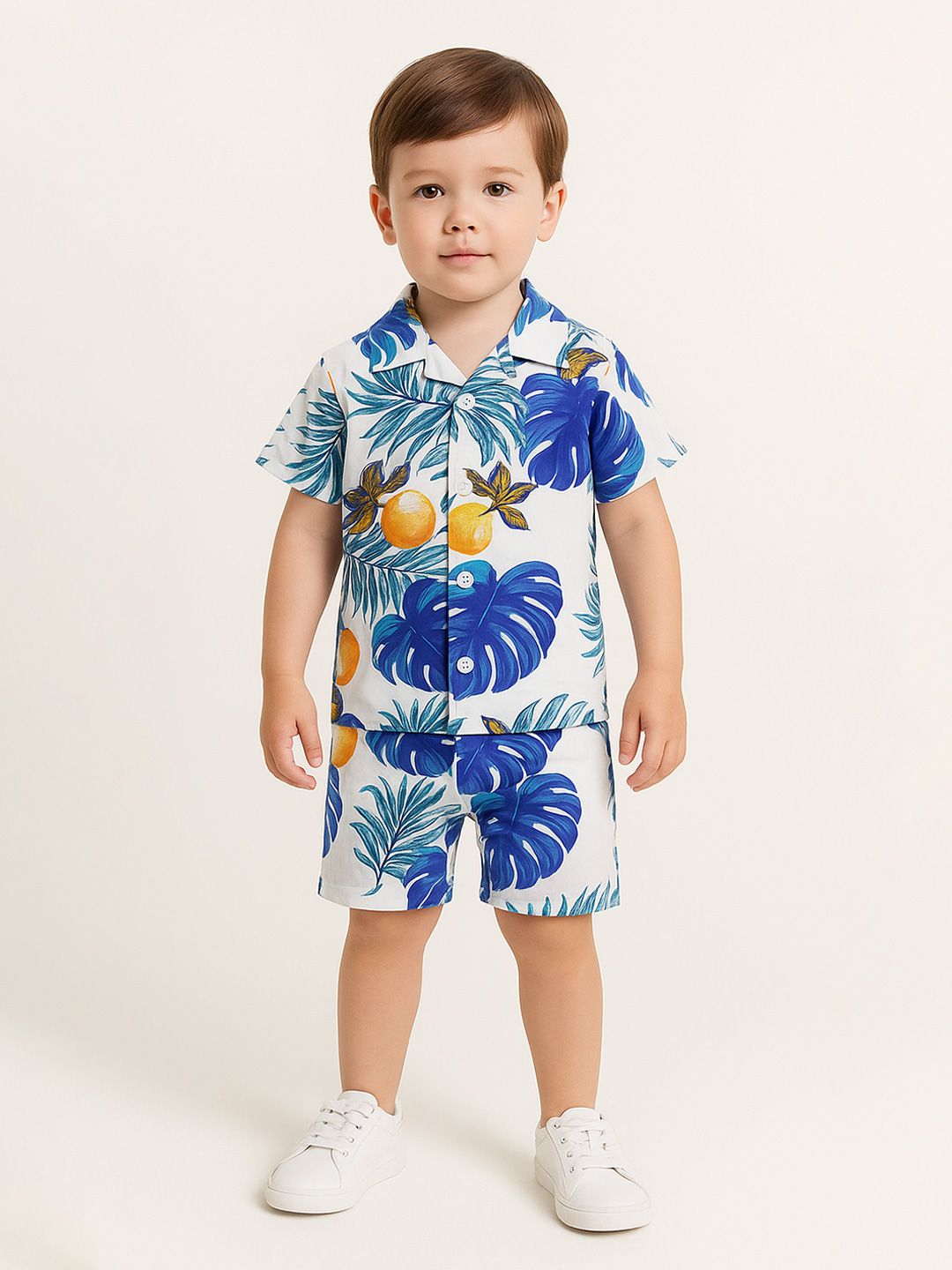 HARPITA Kids Printed Short Sleeves Shirt With Shorts-picture-23