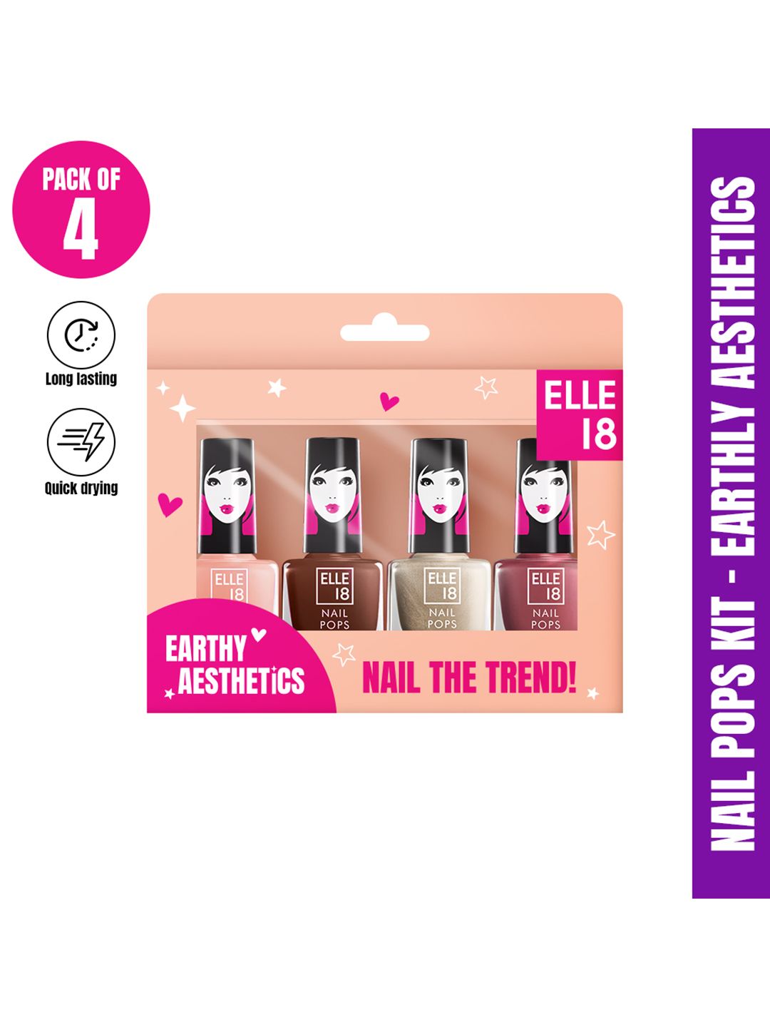ELLE 18 Long Lasting & Quick Drying Nail Pop Kit - Earthly Aesthetics-picture-23