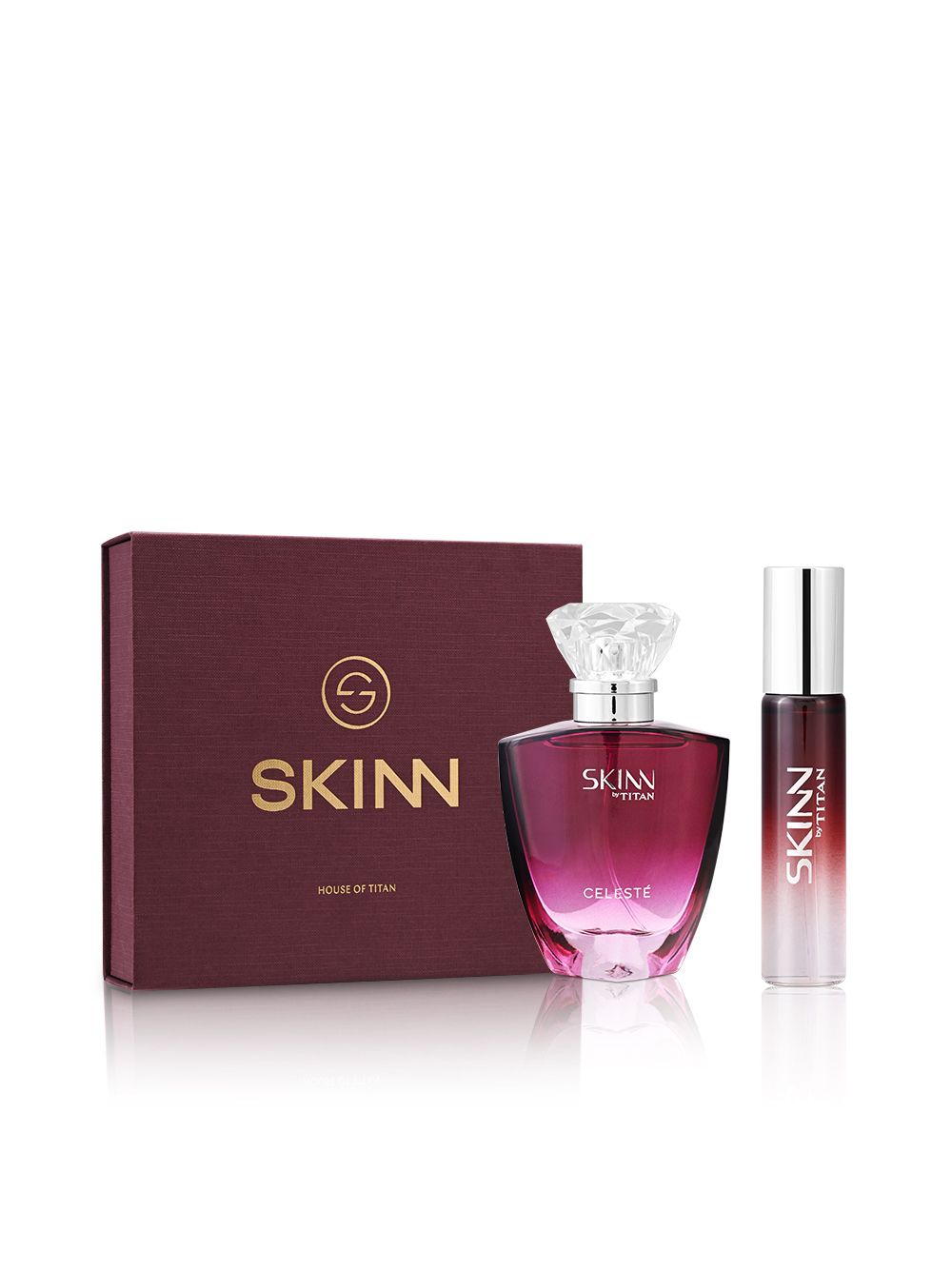 SKINN Women Set Of 2 Celest & Nude Long Lasting Eau De Parfum- 50 ml & 20 ml