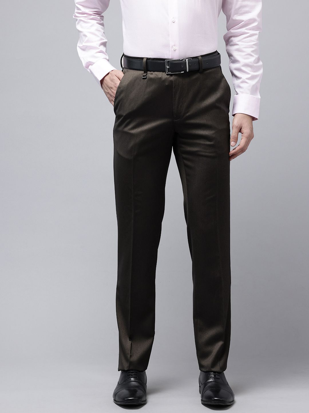Van Heusen Men Slim Fit Formal Trousers-picture-17