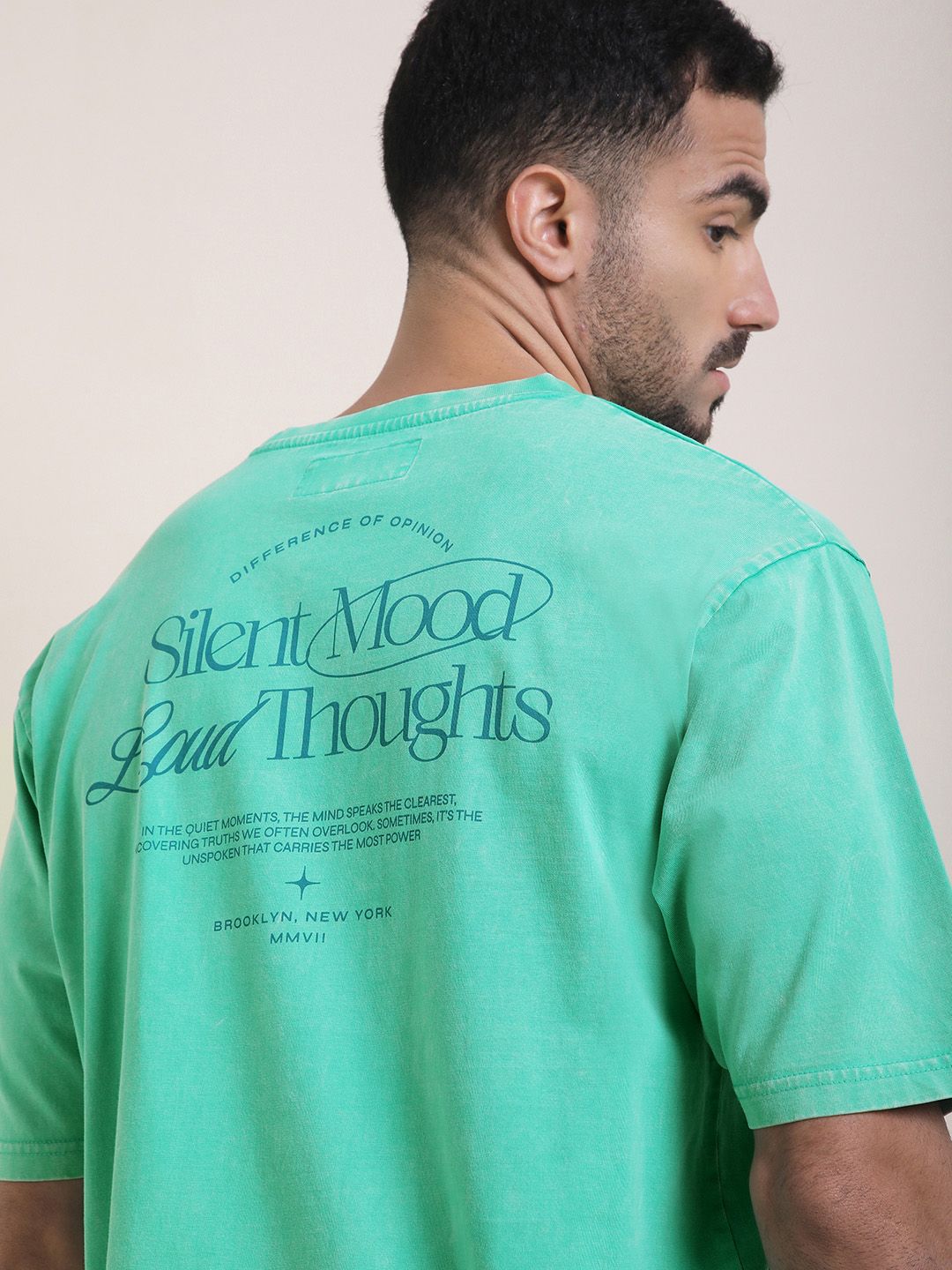 Difference of Opinion Men Typography Printed Round Neck Cotton Oversized T-shirt-picture-18