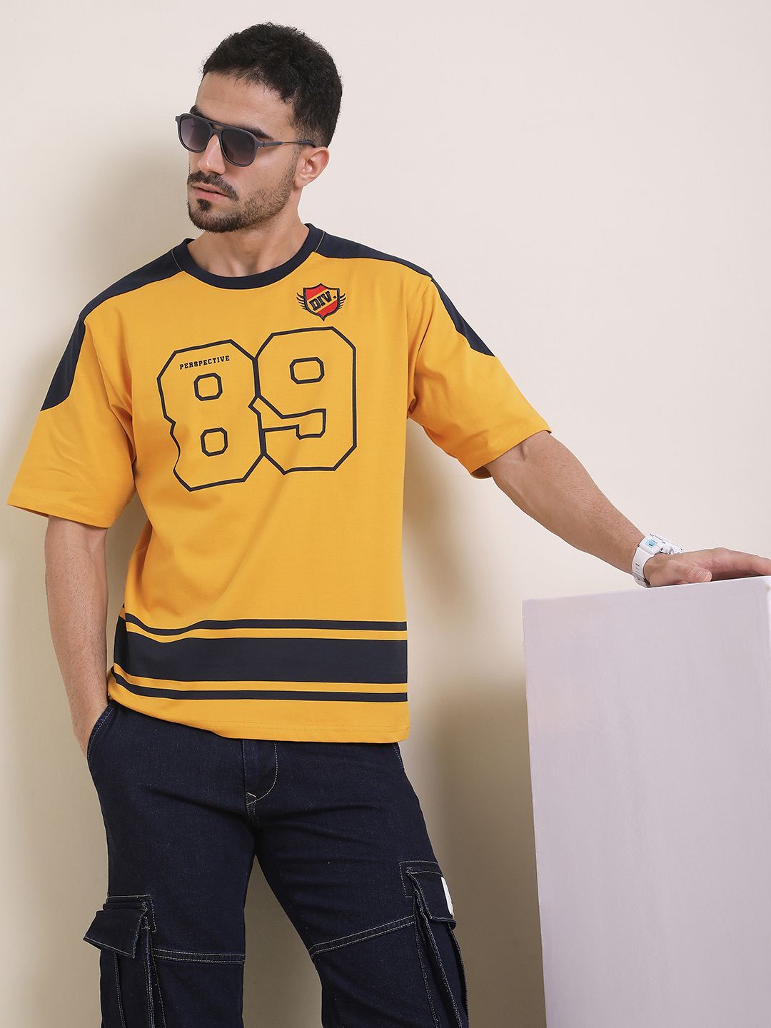 Difference of Opinion Men Typography Printed Round Neck Pure Cotton Oversized T-shirt-picture-32