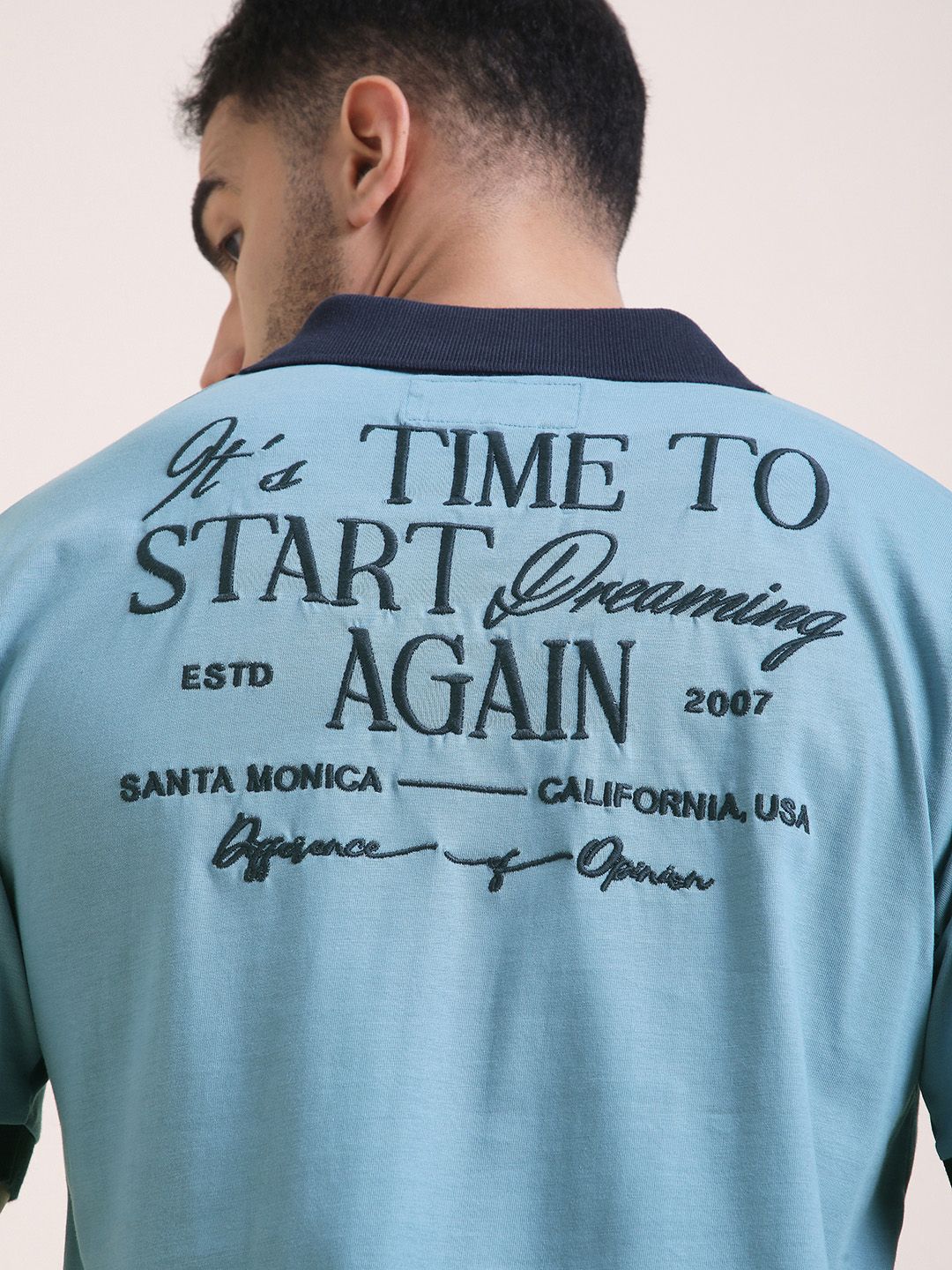 Difference of Opinion Men Typography Printed Polo Collar Pure Cotton Relaxed Fit T-shirt-picture-10