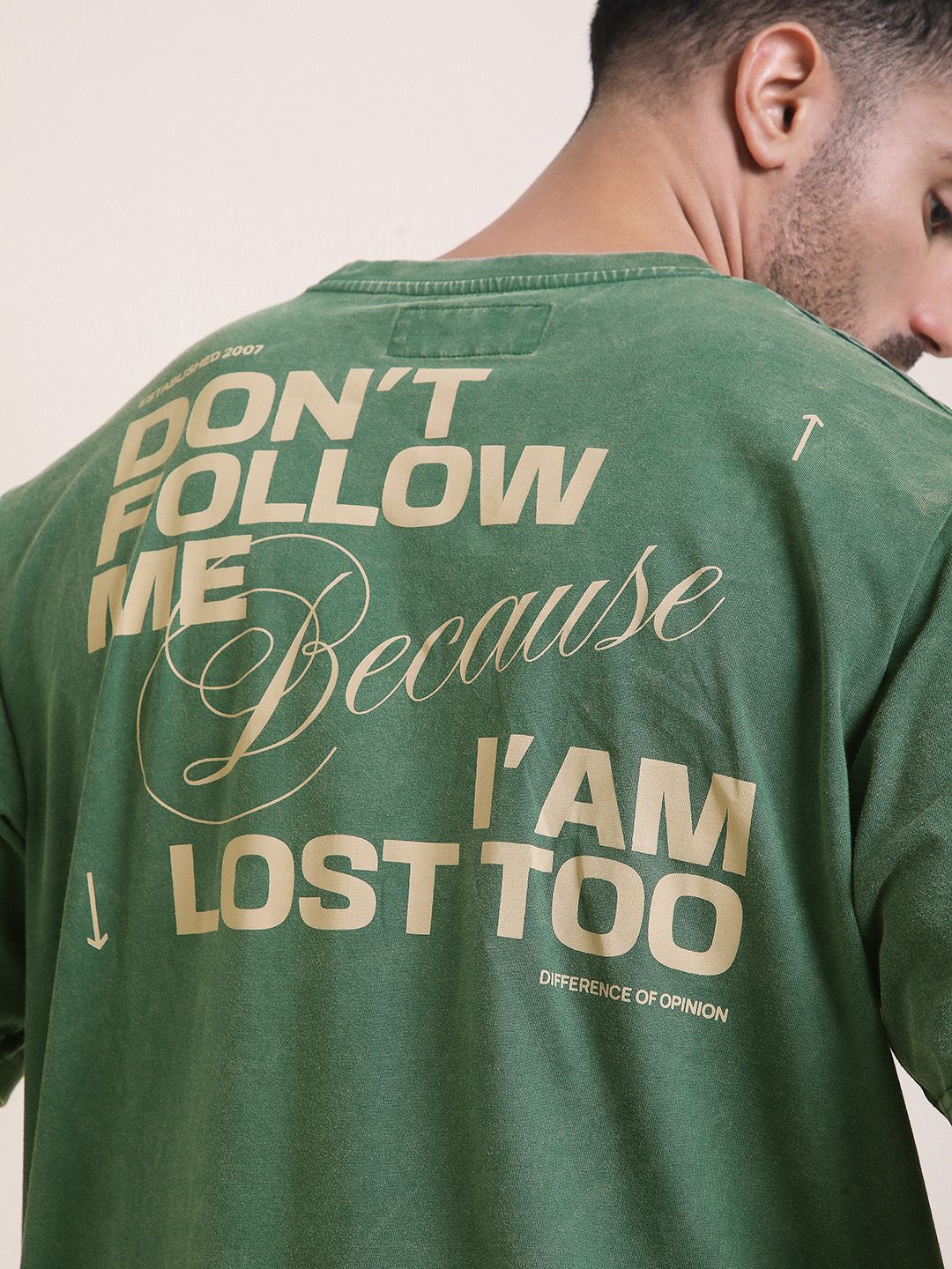 Difference of Opinion Men Typography Printed Round Neck Cotton Oversized T-shirt-picture-39