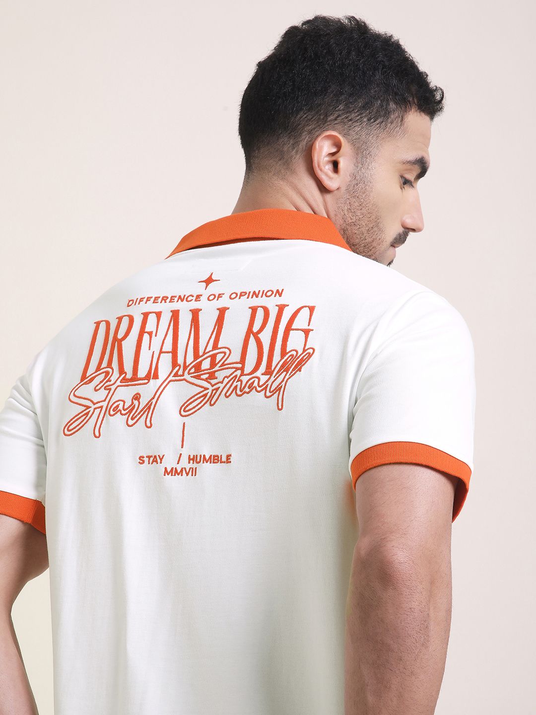 Difference of Opinion Men Typography Printed Polo Collar Pure Cotton Relaxed Fit T-shirt-picture-12