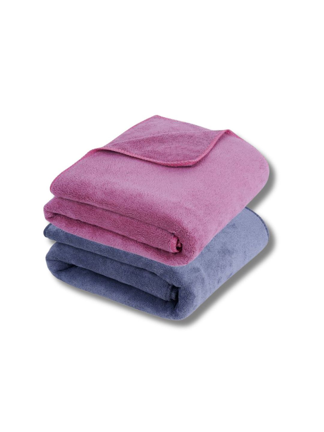 Fezora Magenta & Grey 2 Pieces Microfiber 400 GSM Bath Towels-picture-32