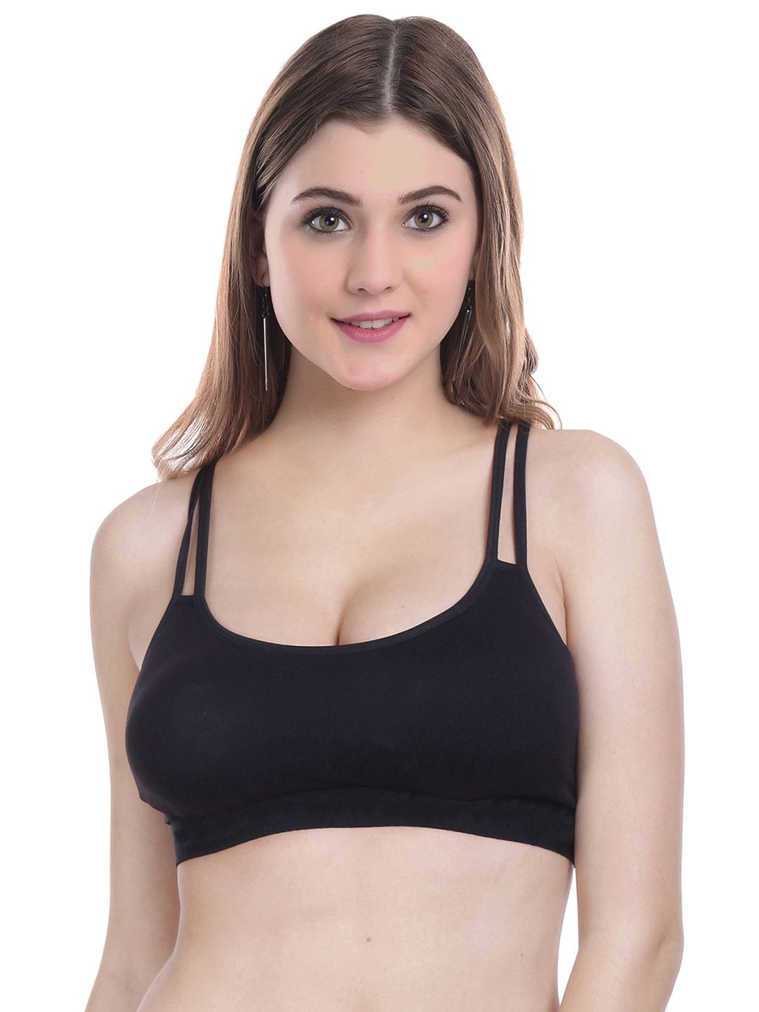 Samvar Black Cotton Non-Wired Non Padded Minimizer Bra-picture-23