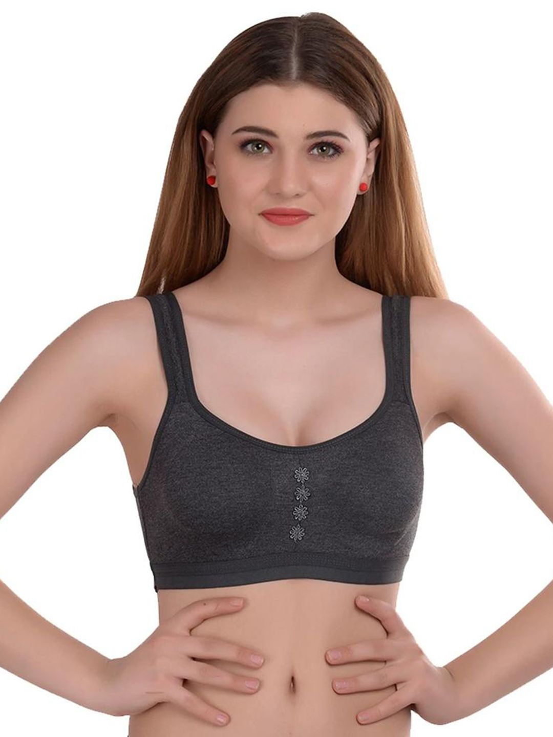 Samvar Black Cotton Non-Wired Non Padded Minimizer Bra-picture-34