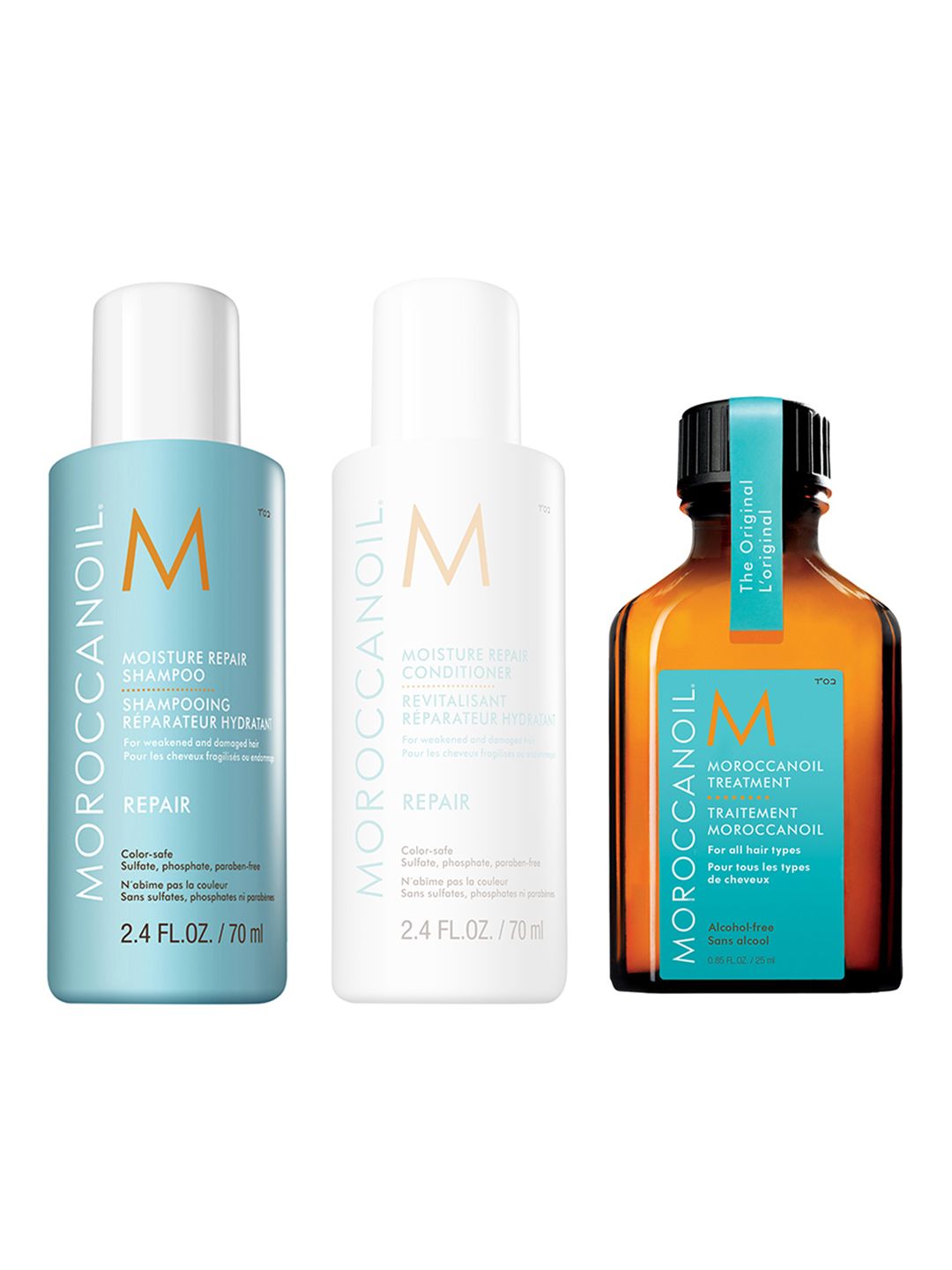 MOROCCANOIL Moisture Repair Hair Trio - Hair Oil 25ml + Shampoo 70ml + Conditioner 70ml-image-42