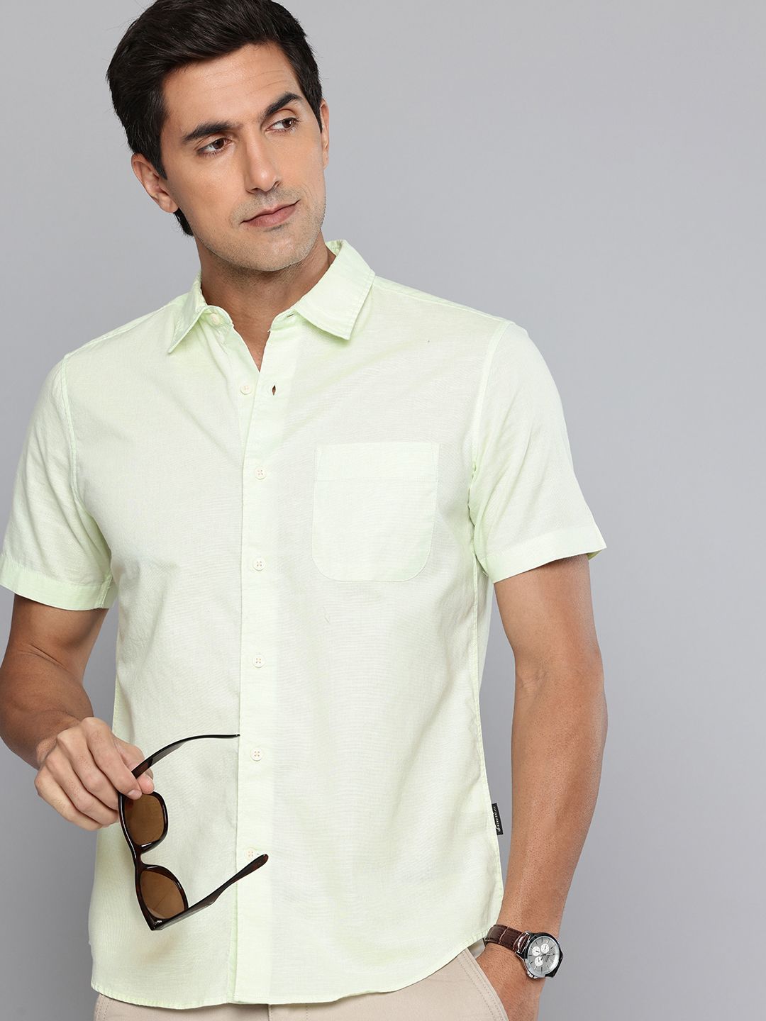 Flying Machine Pure Cotton Slim Fit Casual Shirt-picture-26