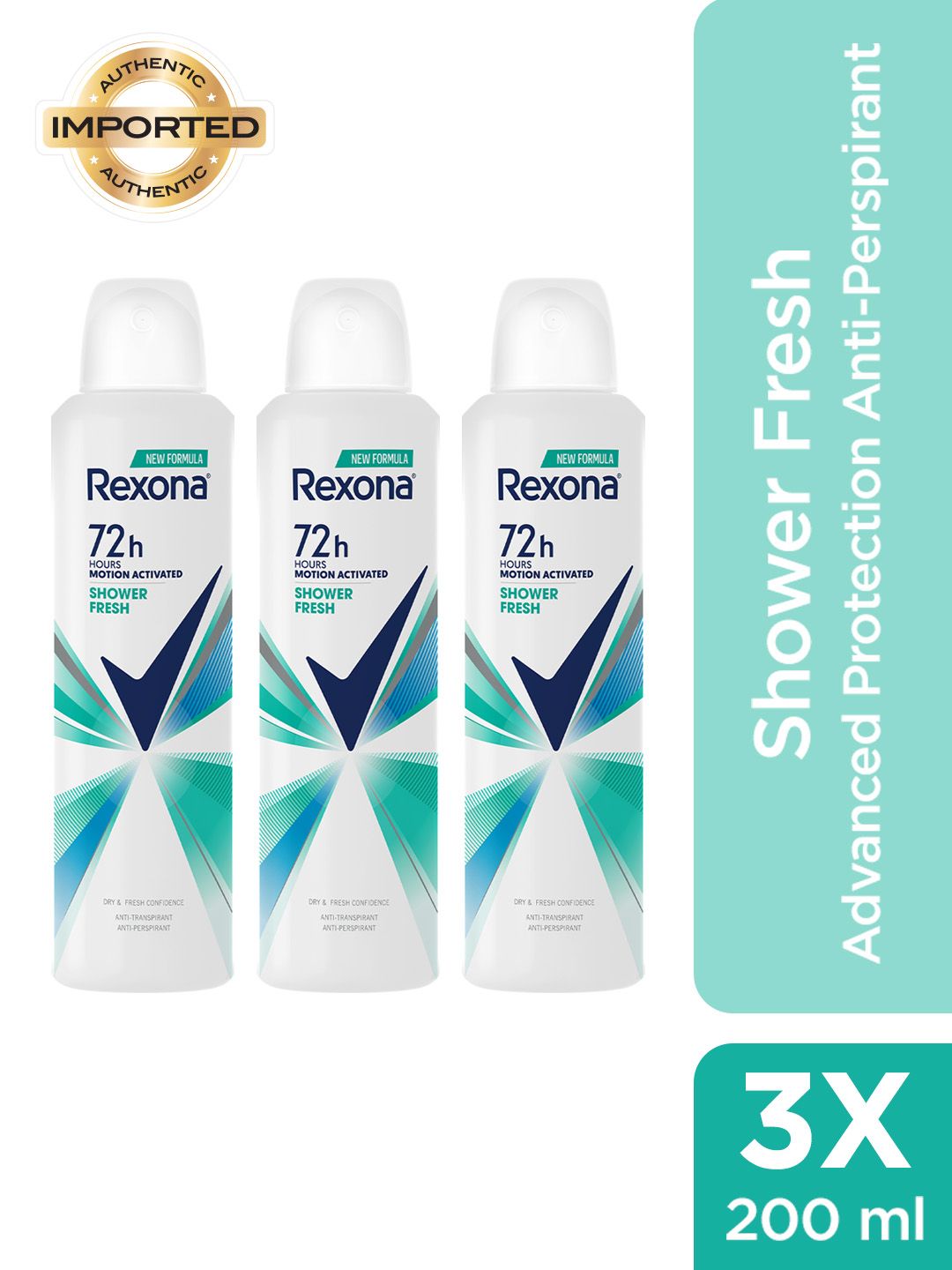 REXONA Women 3-Pc Shower Fresh Advanced Protection Anti-Perspirant Deodorant - 200 ml each-image-38
