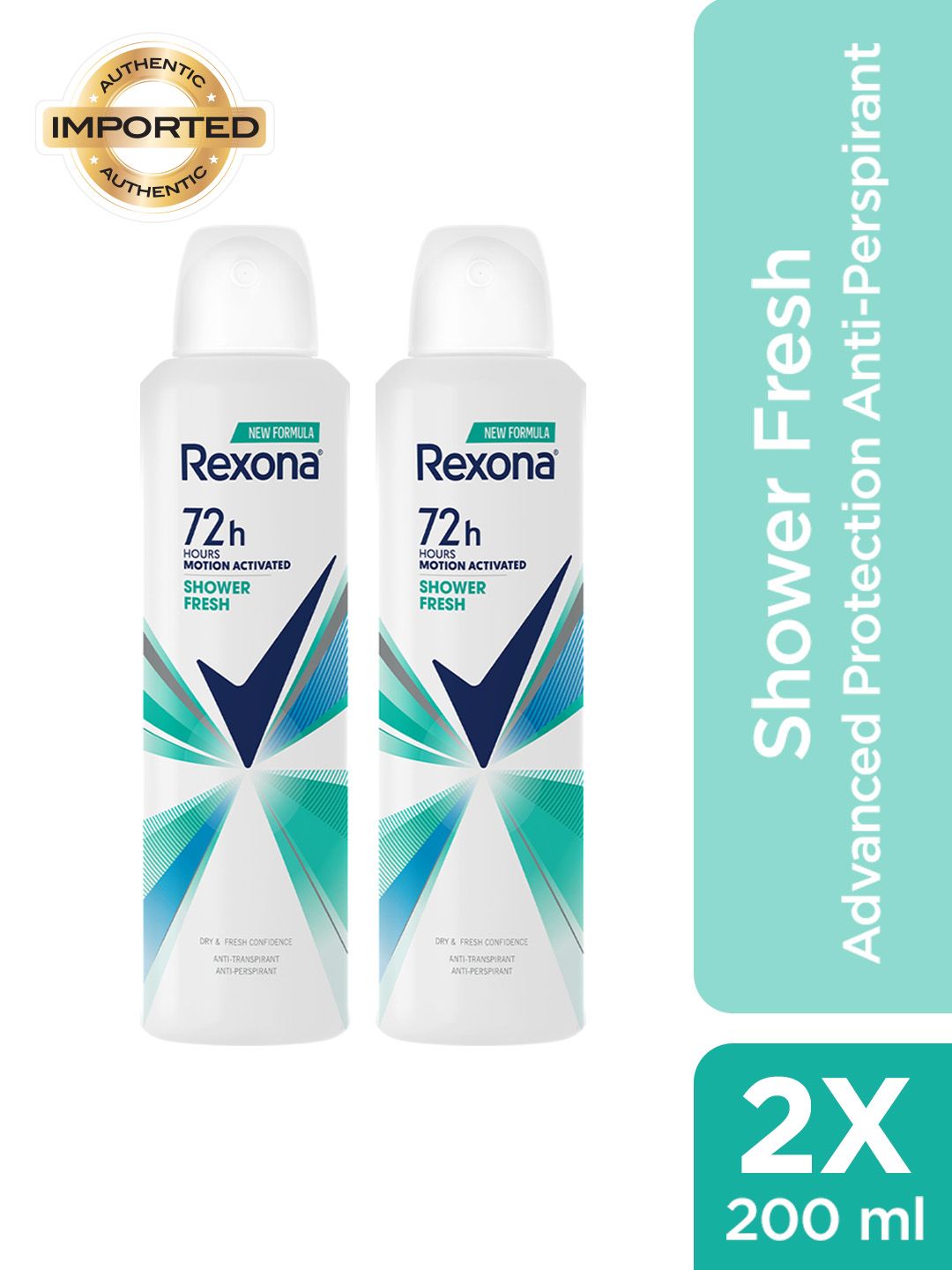 REXONA Women 2-Pc Shower Fresh Advanced Protection Anti-Perspirant Deodorant - 200 ml each-image-39
