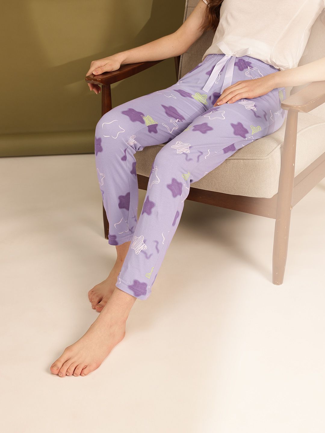 etc x fwd ETC Women Printed Pure Cotton Lounge Pants-picture-15