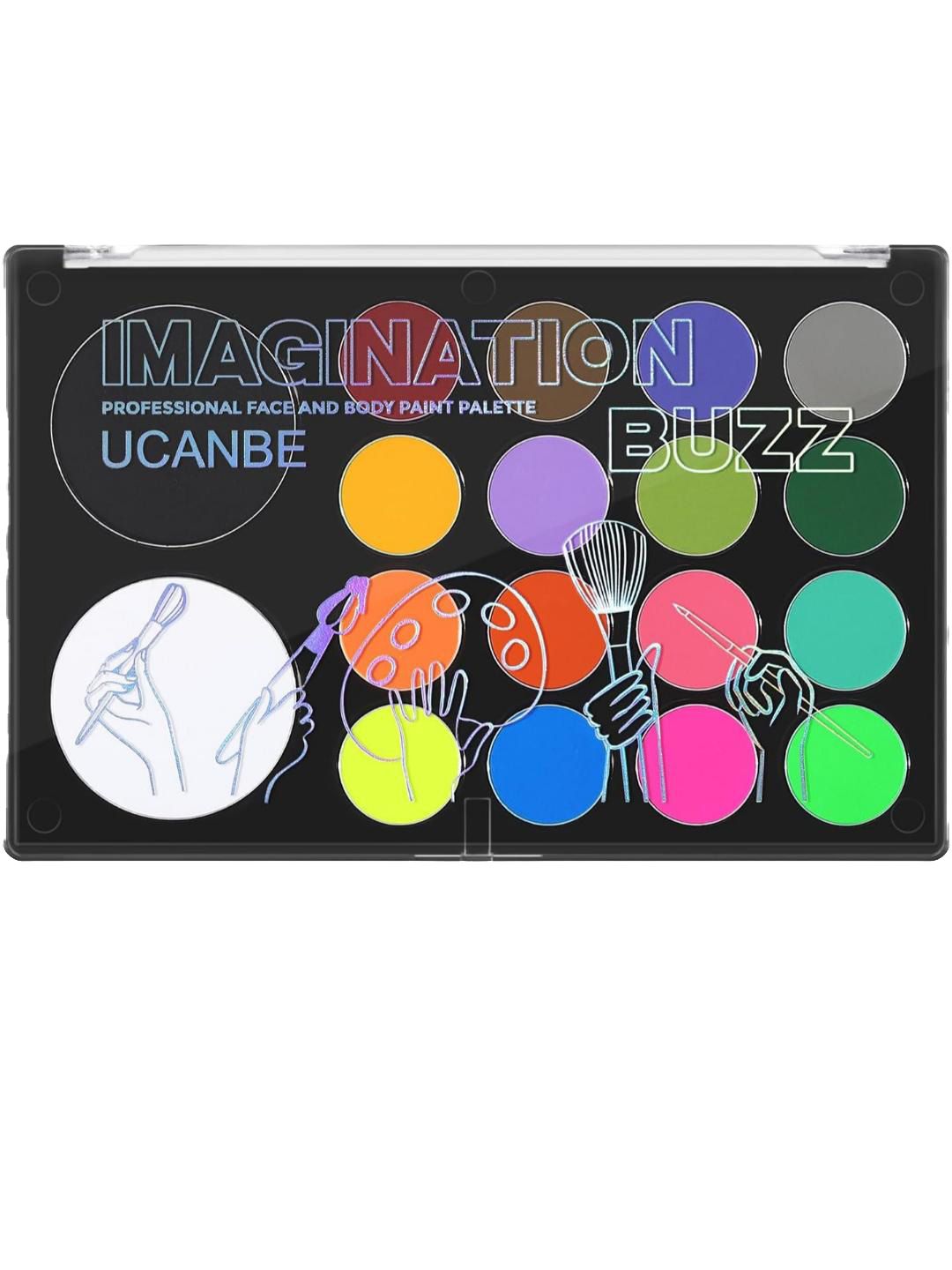 COSLUXE UCANBE 18 Colors Face Painting Kit - 245 g