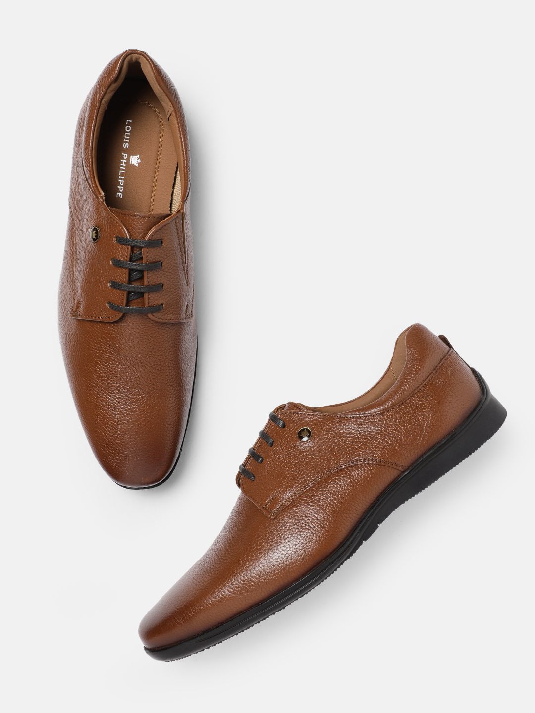 Louis Philippe Men Leather Formal Derbys