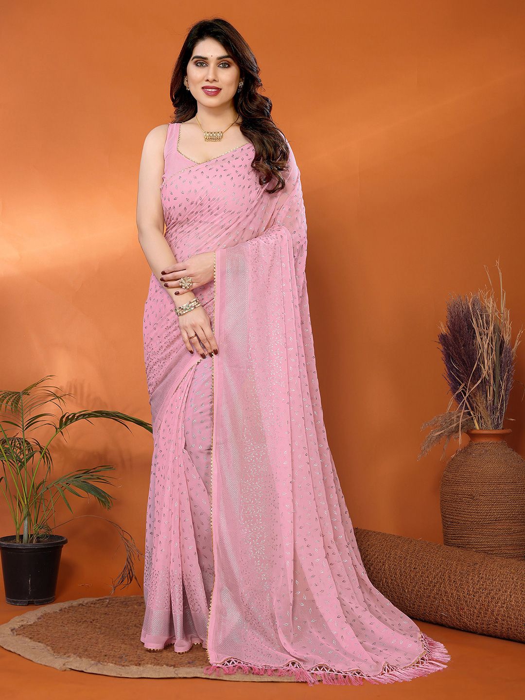 KALINI Ethnic Motifs Printed Block Print Saree-image-28