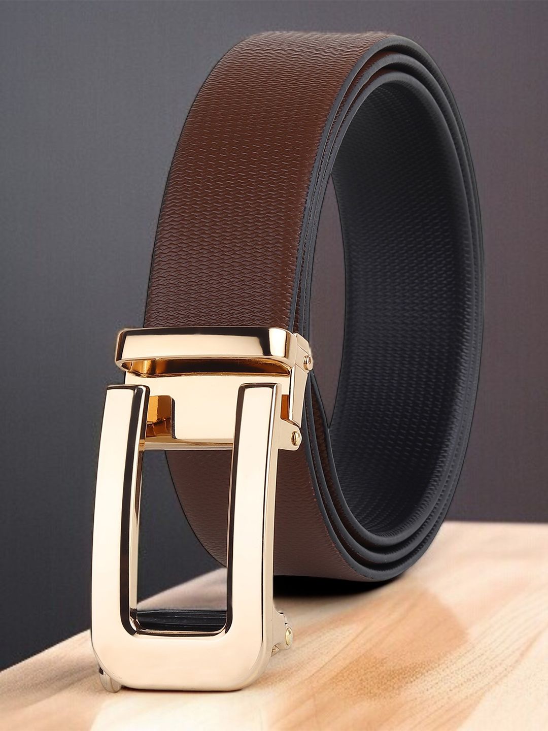 Killer Men Textured Reversible Formal Belt-picture-29