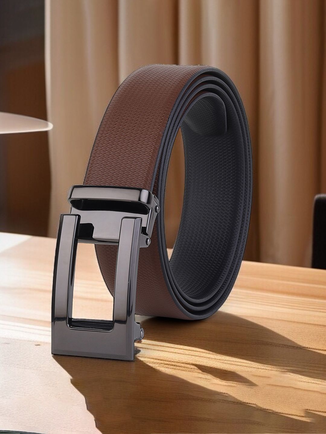 Killer Men Textured Reversible Formal Belt-picture-24