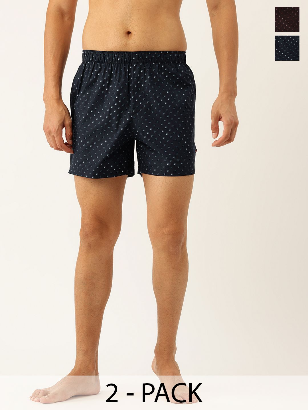 John Players Pack Of 2 Printed Pure Cotton Boxers-picture-49