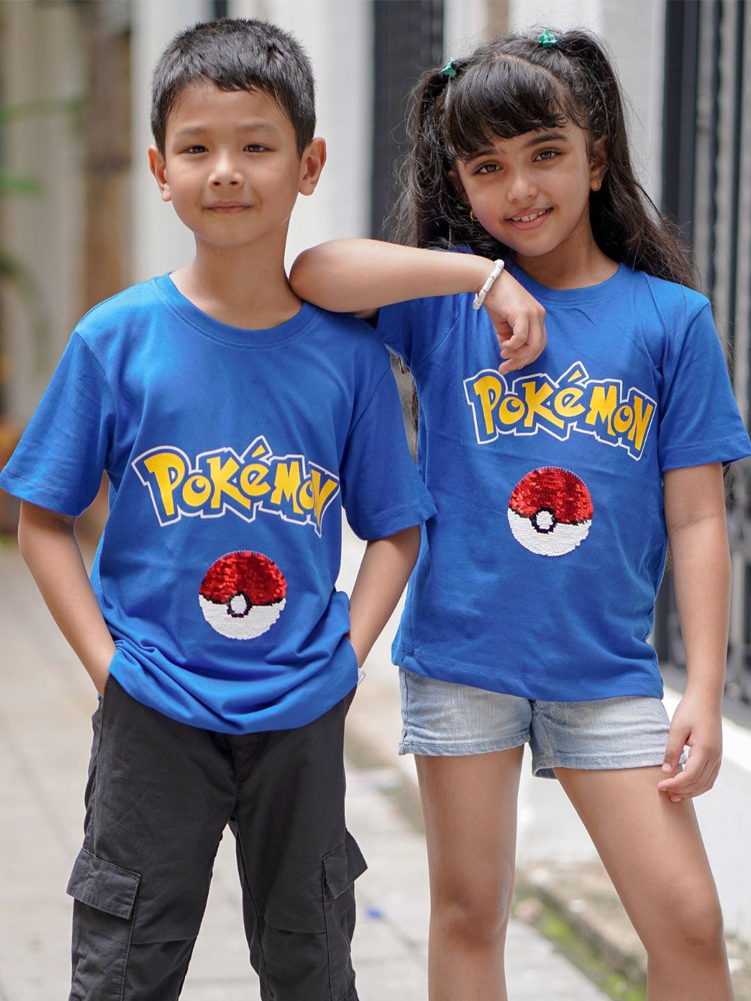 Nap Chief Kids Pokemon Printed Drop-Shoulder Sleeves Pure Cotton T-shirt-picture-19