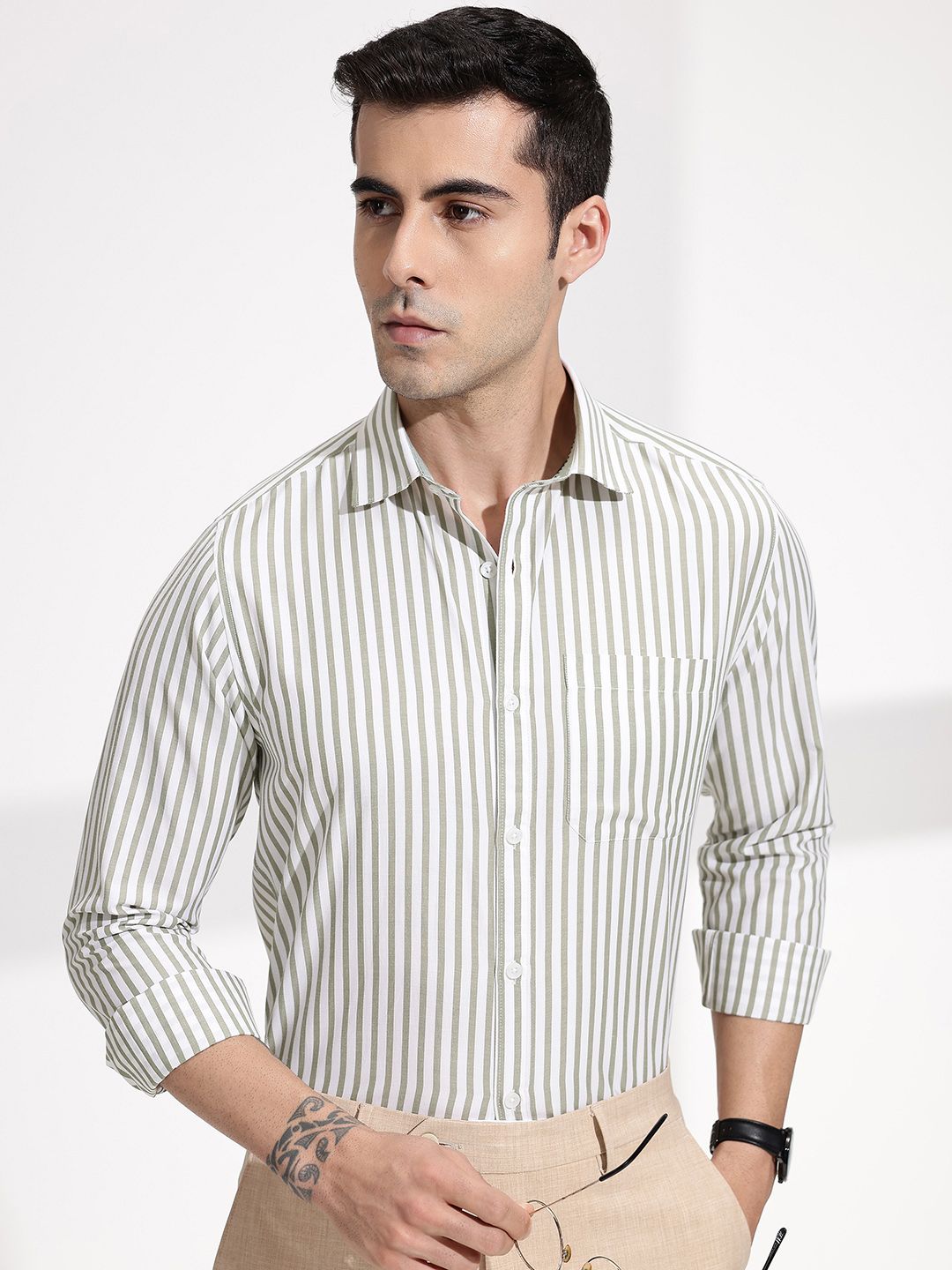 INVICTUS Men Premium Slim Fit Striped Formal Shirt-picture-10