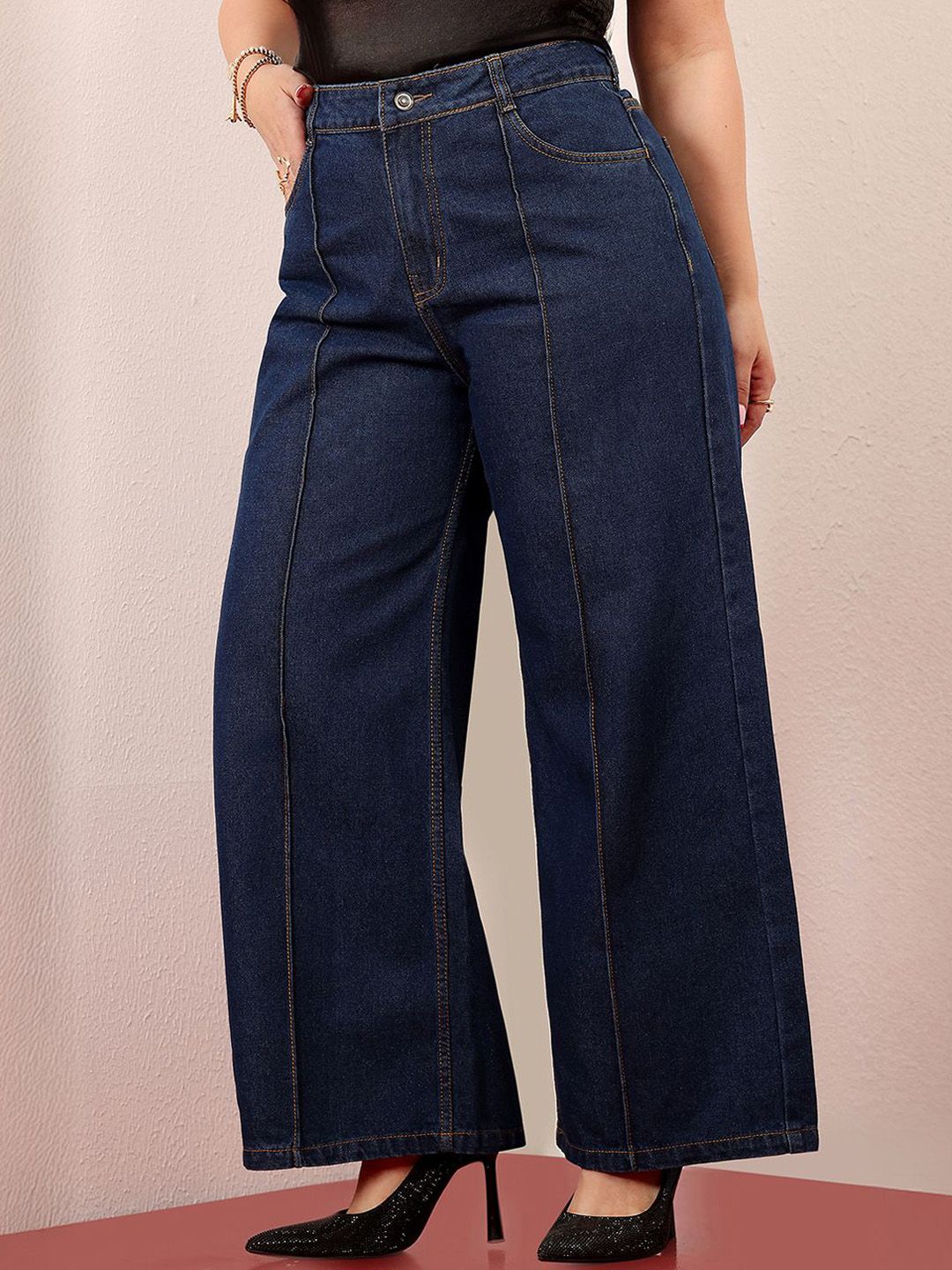 Miss Chase A+ Women Wide Leg High-Rise Jeans-picture-28