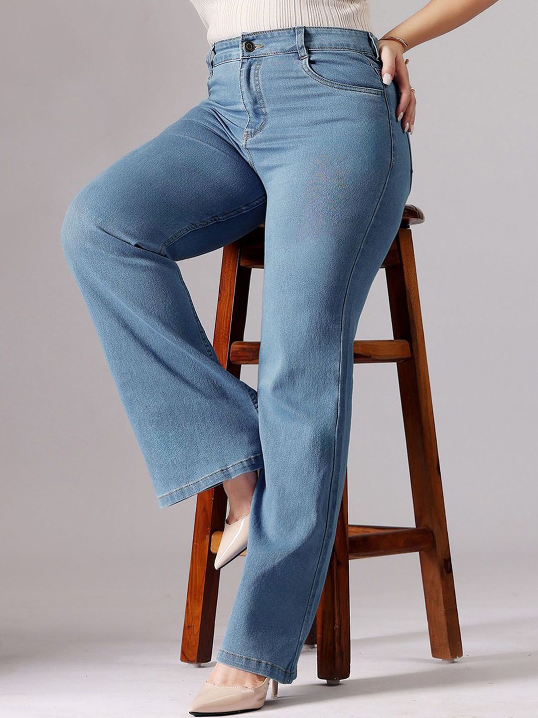 Miss Chase A+ Women Bootcut High-Rise Stretchable Jeans-picture-20