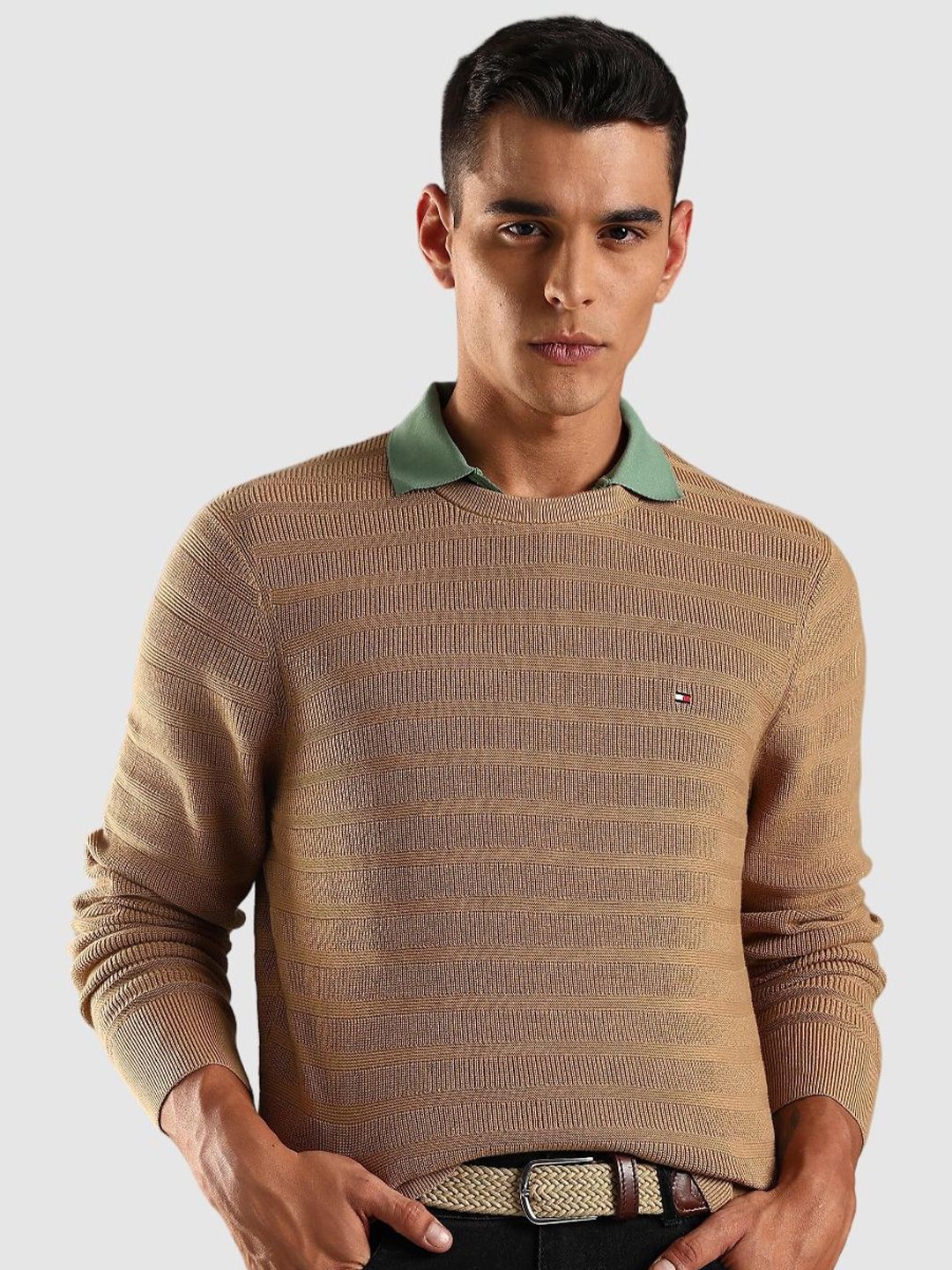 Tommy Hilfiger Men Regular Fit Round Neck Pullover Sweater-picture-56