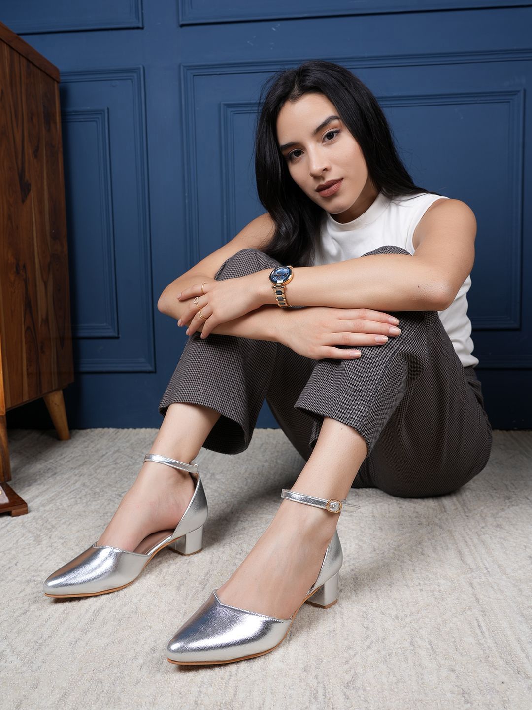 Lavie Women Round Toe Block Pumps with Buckle-picture-20