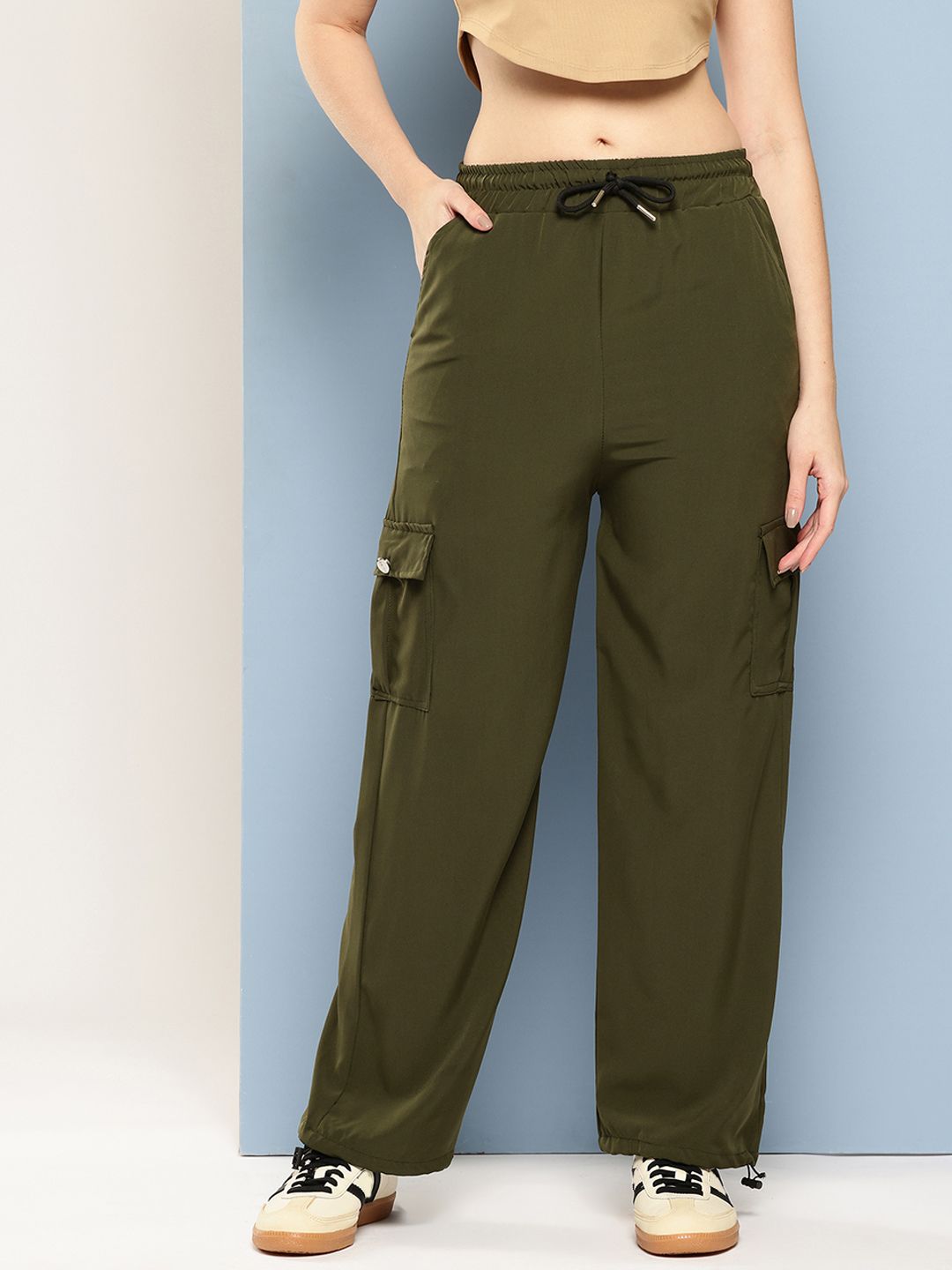 Aarika Women Original Straight Fit Cargos Trousers-picture-41